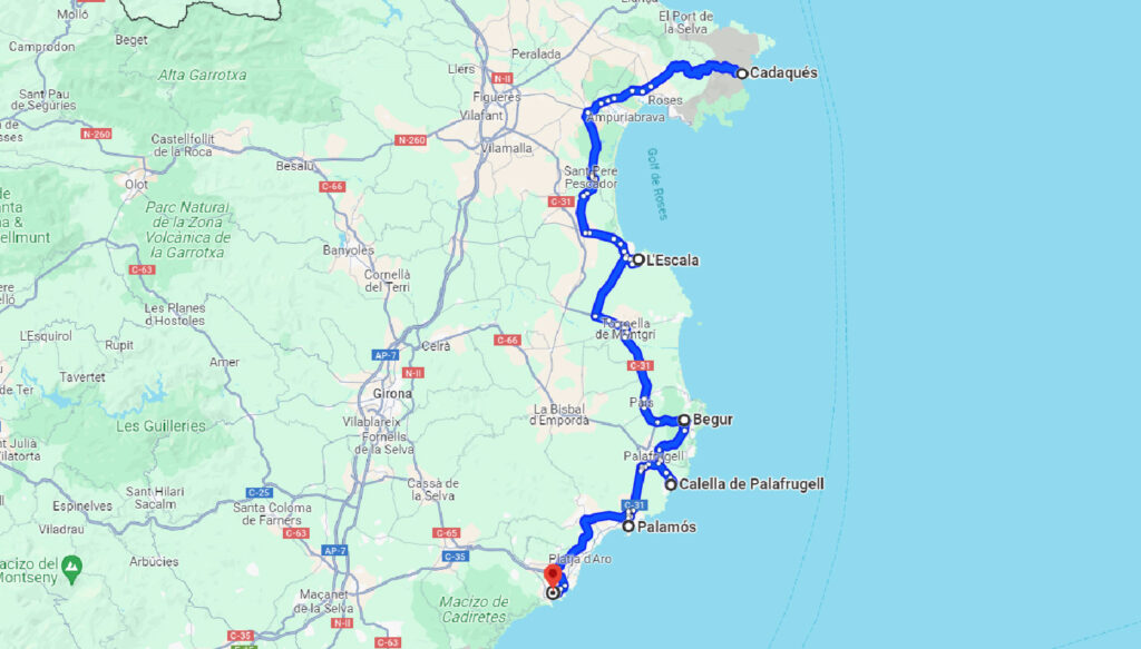 Mapa ruta 02 Cataluna