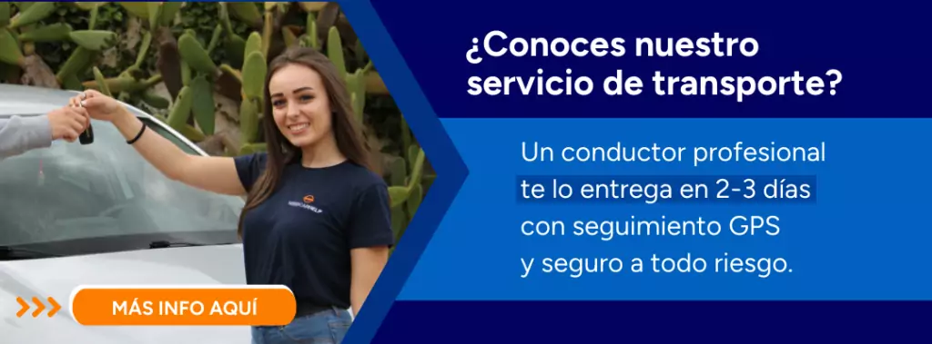 Banner para promocionar servicios de transporte de coches de segunda mano, NeedCarHelp. transferencia de un coche