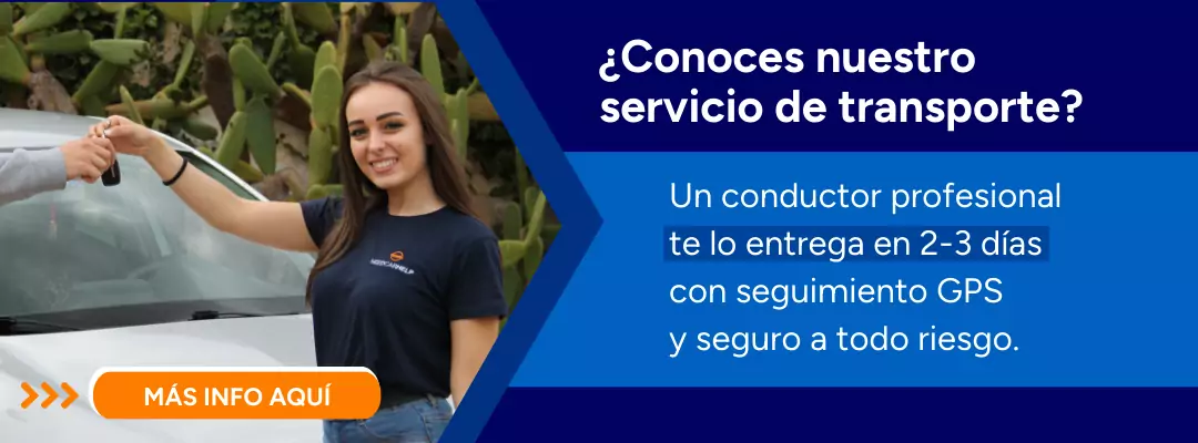Banner para promocionar servicios de transporte de coches de segunda mano, NeedCarHelp. transferencia de un coche