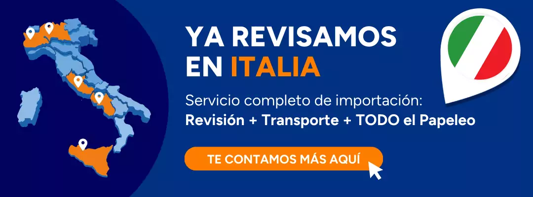 Banner para promocionar servicios de revisiones en coches de segunda mano, NeedCarHelp, en Italia. nota simple de un coche